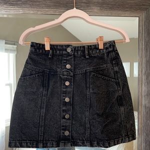 Vicidolls black denim high waisted skirt